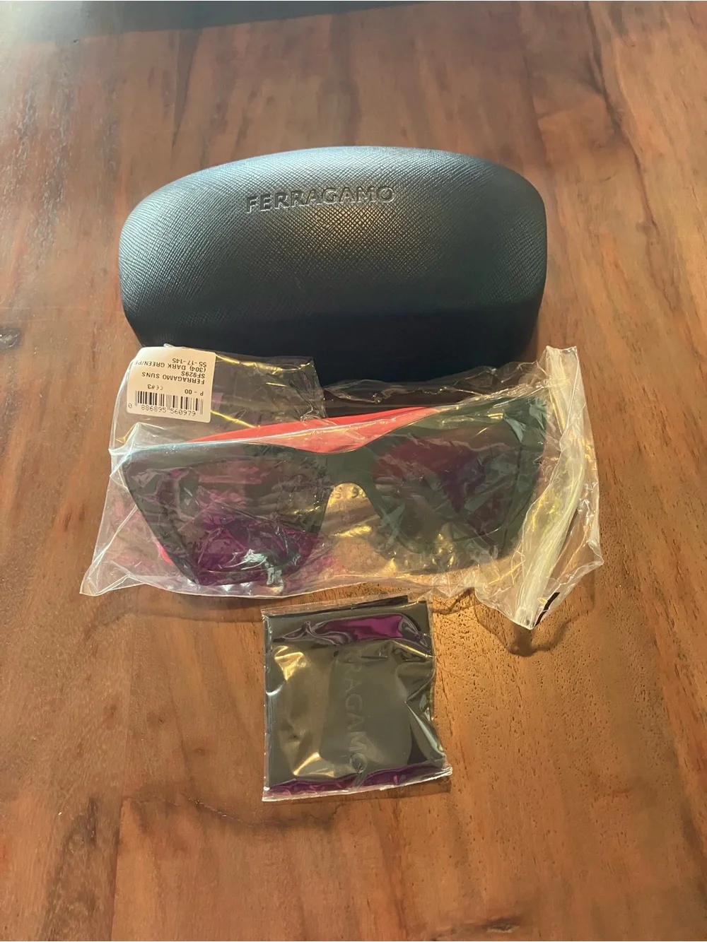 Salvatore Ferragamo Olive Green Oversized Cat-Eye Sunglasses